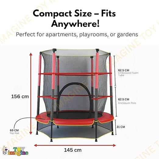 Kids Trampoline – 5 Feet with Safety Net