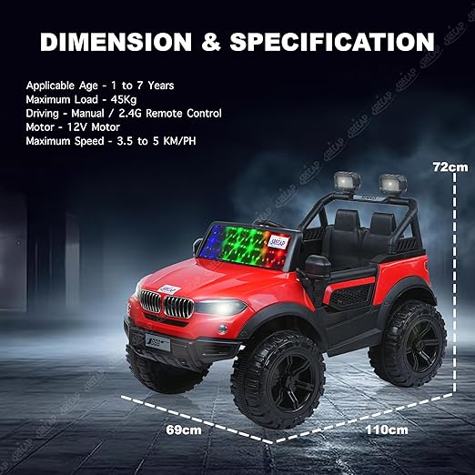 Ride-On Electric Car for Kids – Rechargeable Battery